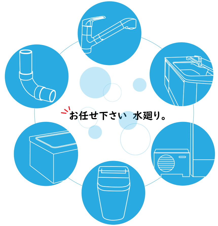 お任せ下さい　水廻り。